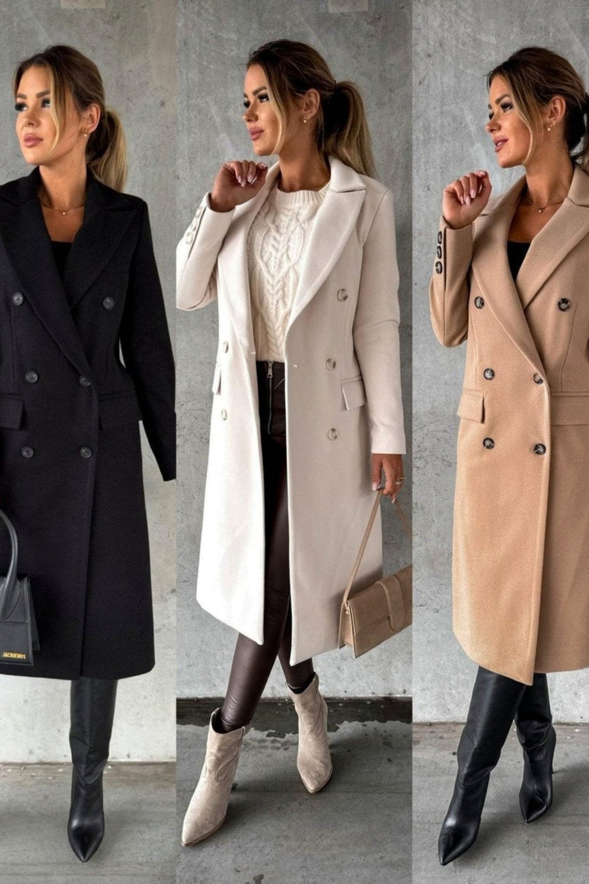 Long Sleeve Double Breasted Coat