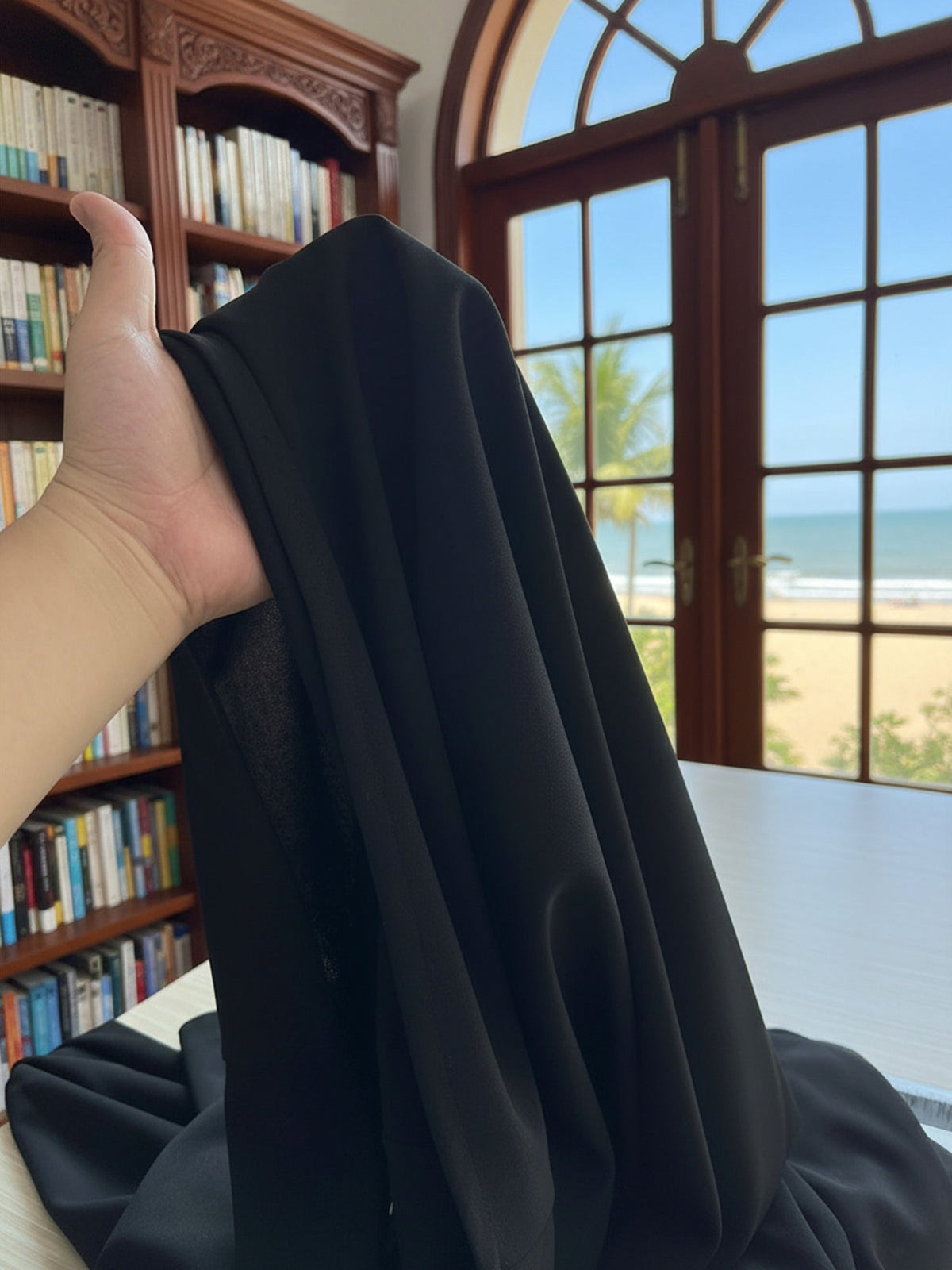 Long Sleeve Tuxedo Knot Maxi Dress