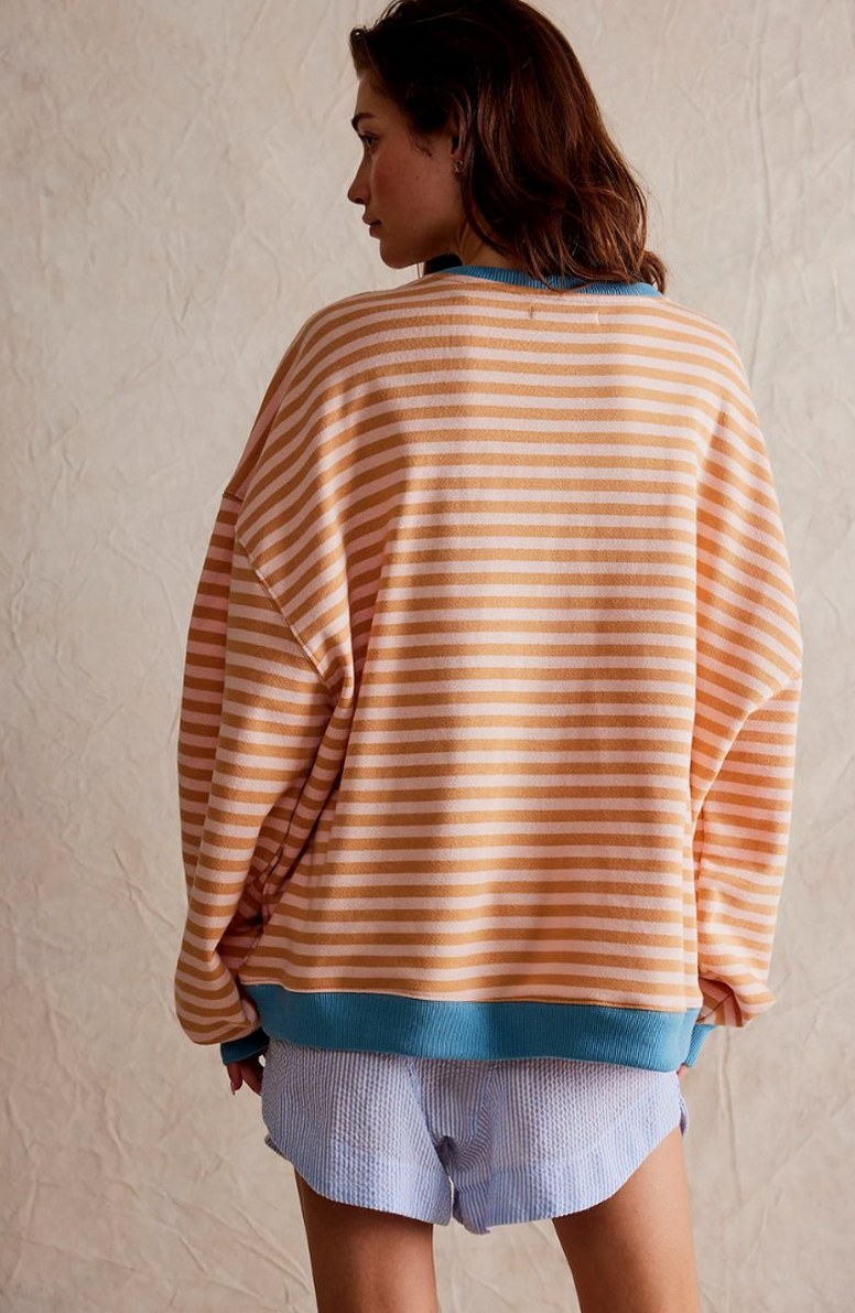 Striped Crewneck Oversized Sweater