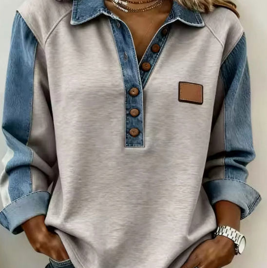 Cable Knit Collared Long Sleeve Sweater
