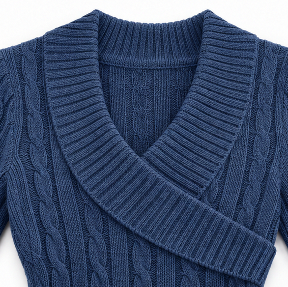 Cable Knit Long Sleeve Sweater Dress