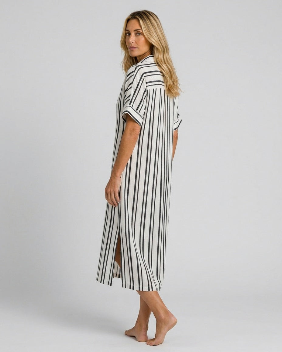 Collared Button Front Shirt Dress