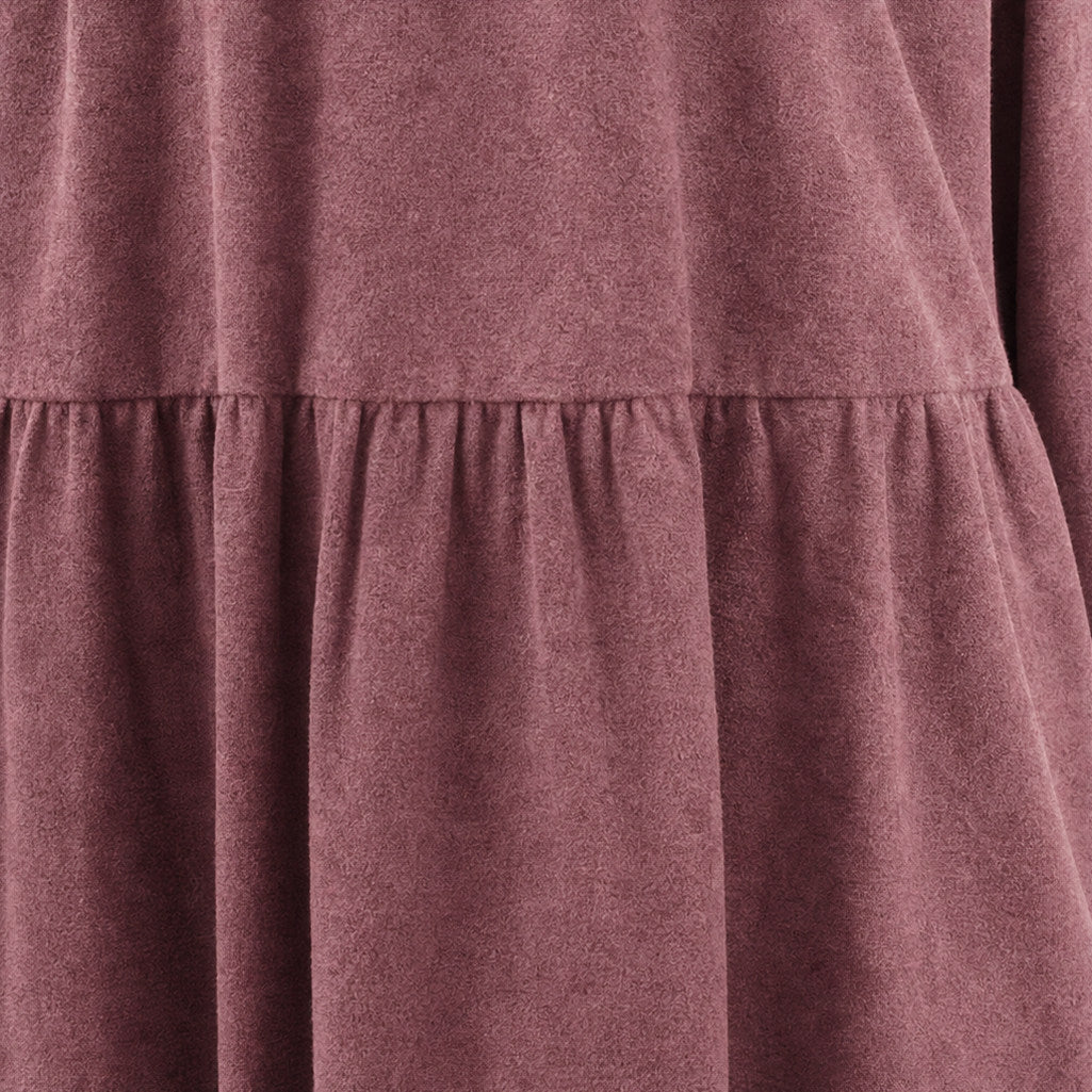 Corduroy Long Sleeve Tiered Mini Dress