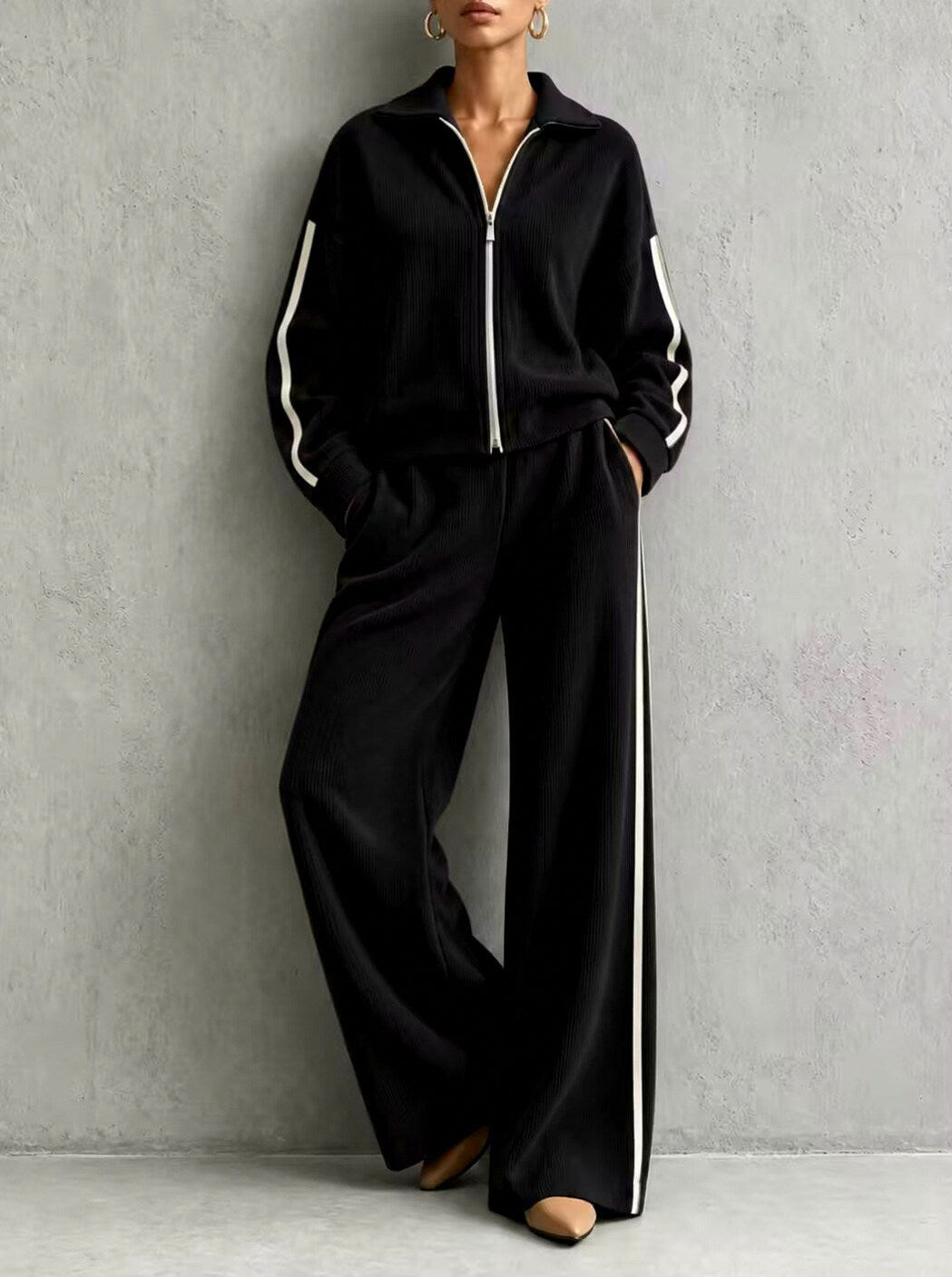 Corduroy Long Sleeve Two Piece Set
