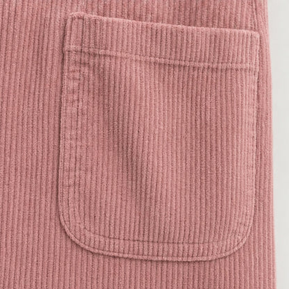Corduroy Patch Pocket Mini Pinafore Dress