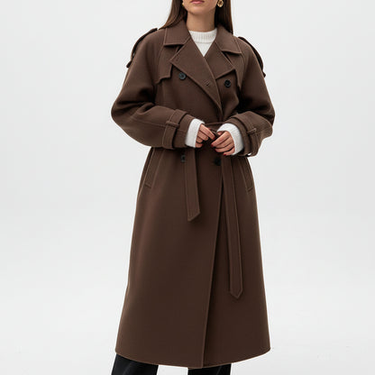 Double Breasted Belted Trench Coat