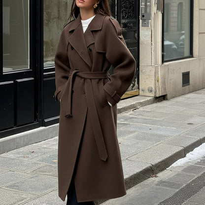 Double Breasted Belted Trench Coat