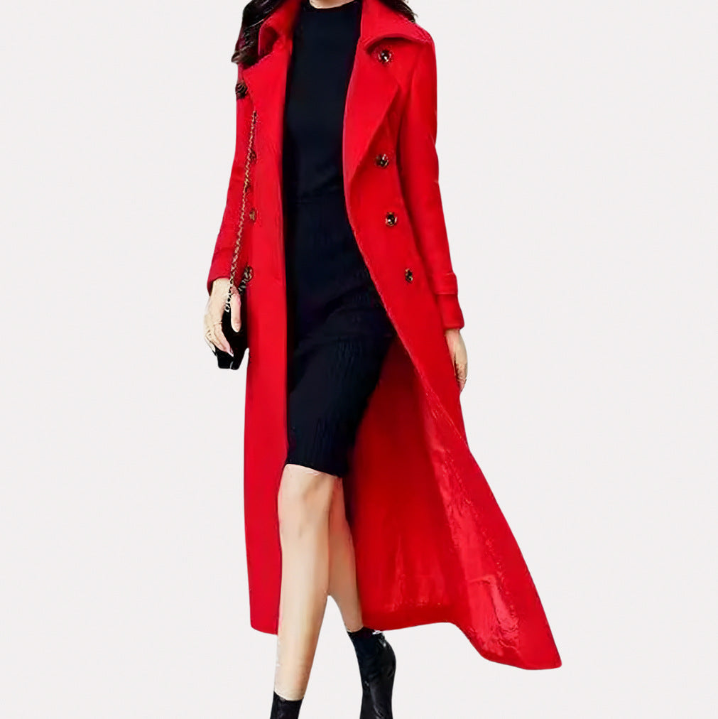 Double Breasted Belted Trench Coat