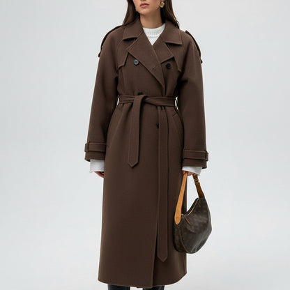 Double Breasted Belted Trench Coat