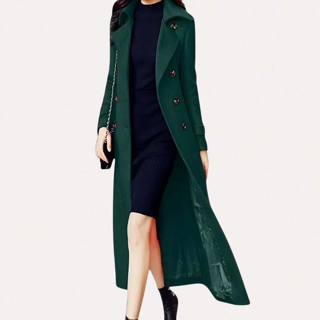 Double Breasted Belted Trench Coat