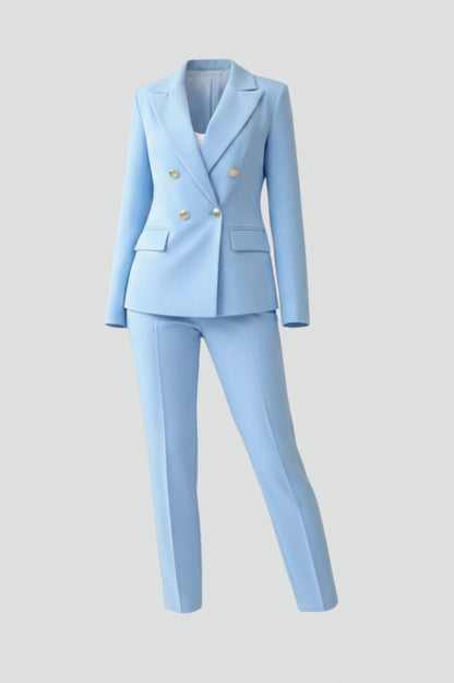 Double Breasted Blazer Pants Matching Set