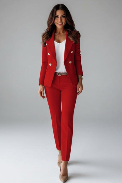 Double Breasted Blazer Pants Matching Set