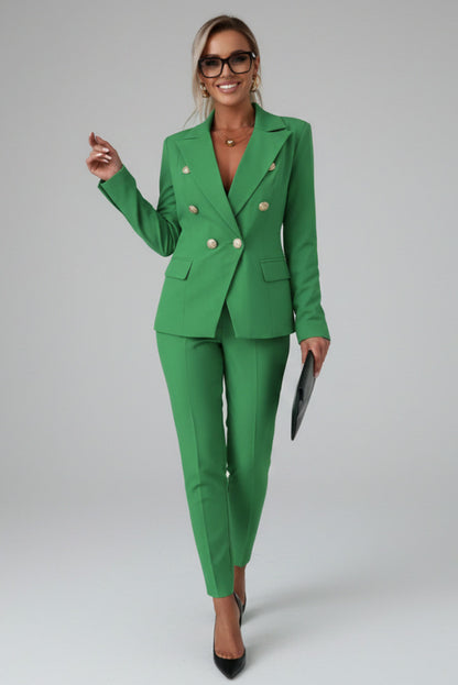 Double Breasted Blazer Pants Matching Set