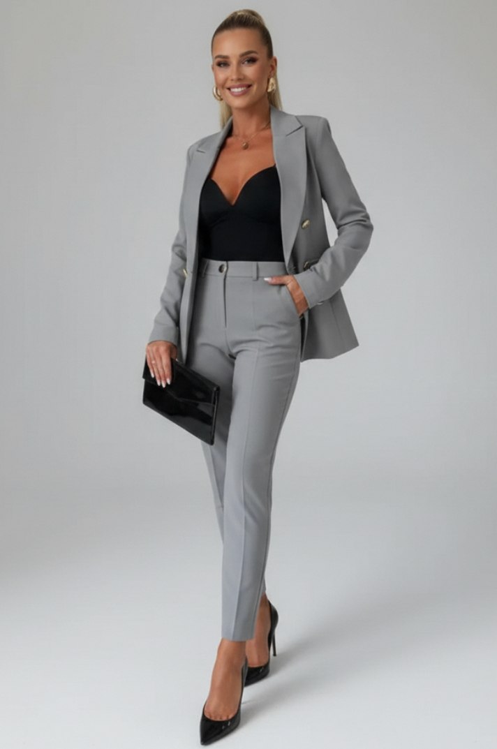 Double Breasted Blazer Pants Matching Set