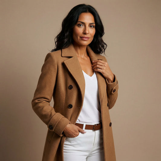 Double Breasted Long Sleeve Coat