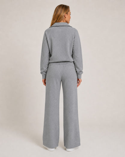 Fleece Half Zip Long Sleeve Matching Set