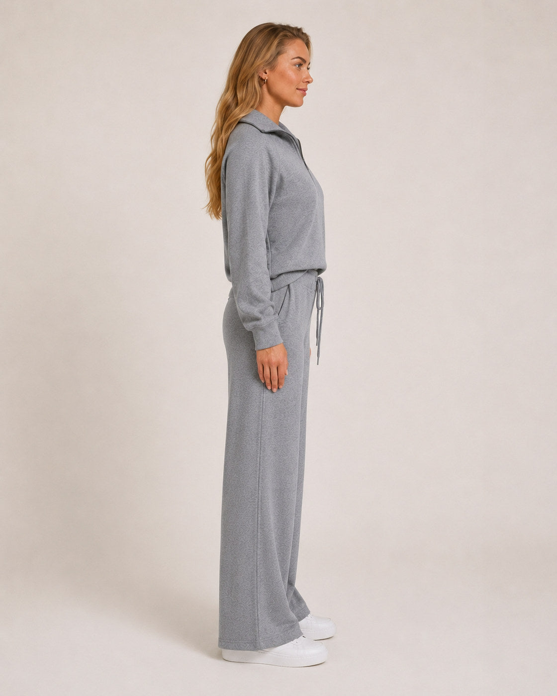Fleece Half Zip Long Sleeve Matching Set