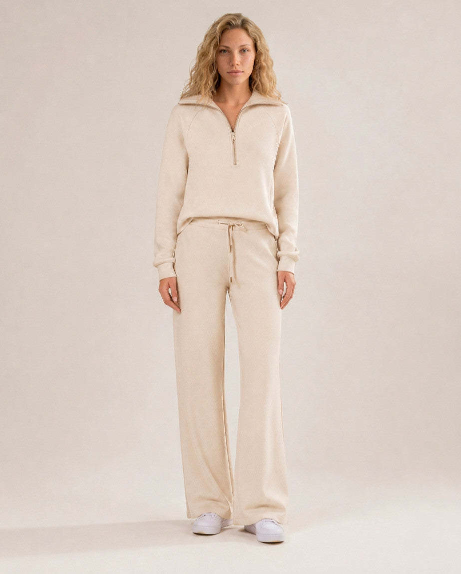 Fleece Half Zip Long Sleeve Matching Set
