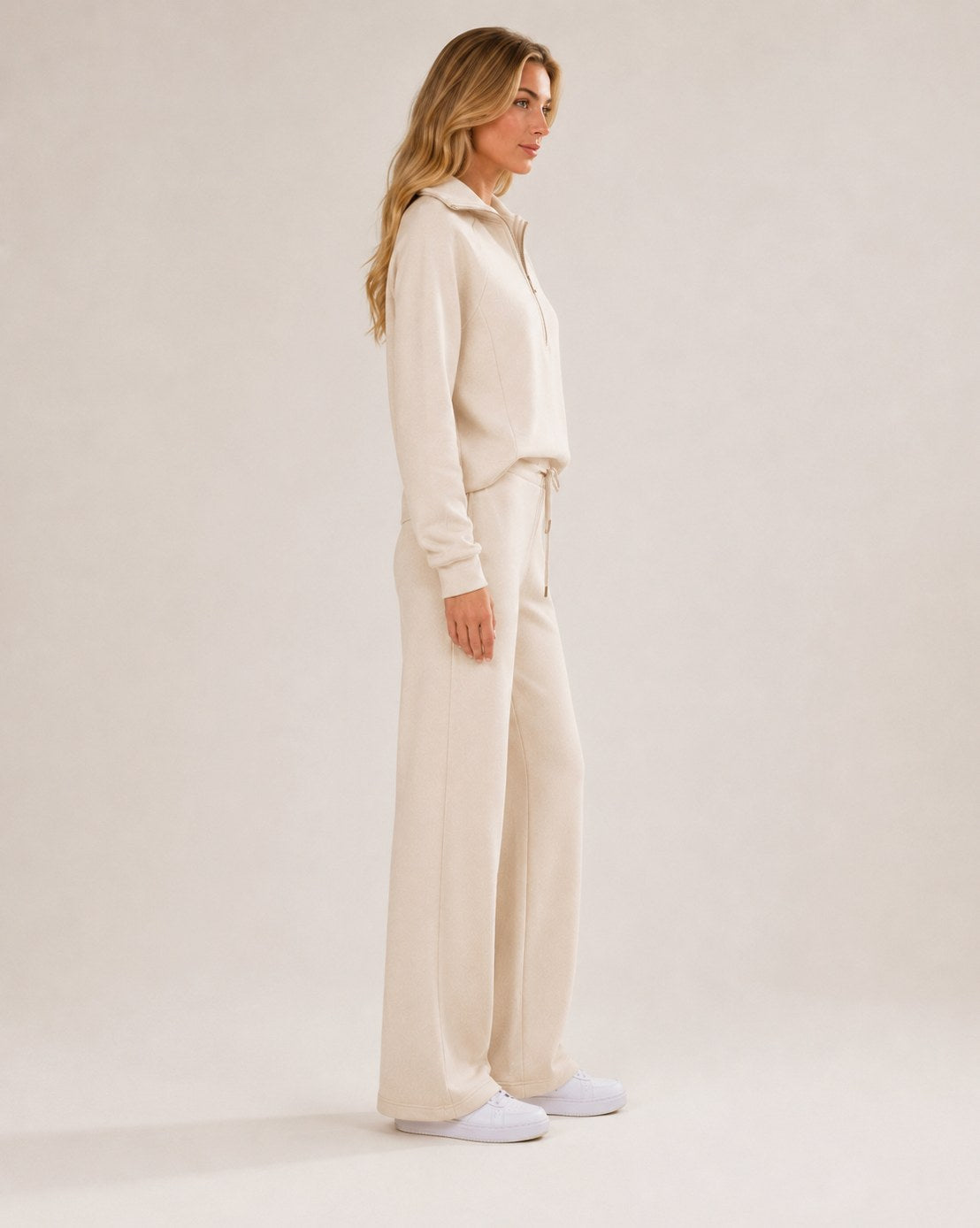 Fleece Half Zip Long Sleeve Matching Set