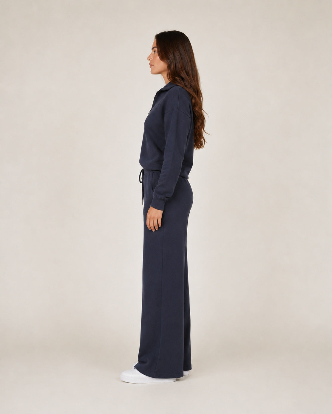 Fleece Half Zip Long Sleeve Matching Set