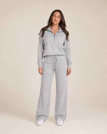 Fleece Half Zip Long Sleeve Matching Set