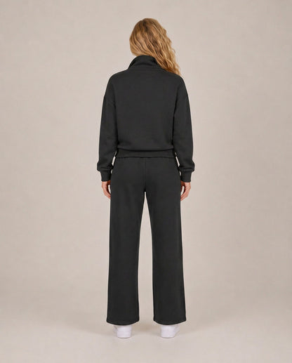 Fleece Half Zip Long Sleeve Matching Set