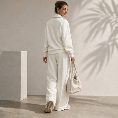 Fleece Half Zip Long Sleeve Matching Set