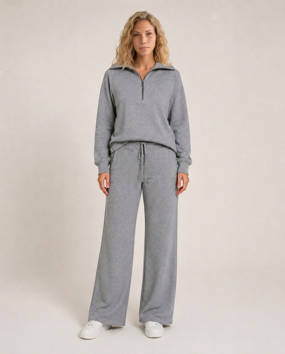 Fleece Half Zip Long Sleeve Matching Set