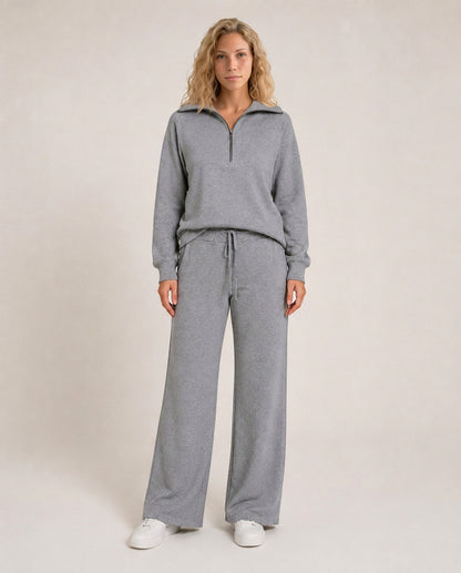 Fleece Half Zip Long Sleeve Matching Set
