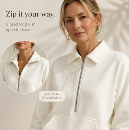 Fleece Half Zip Long Sleeve Matching Set