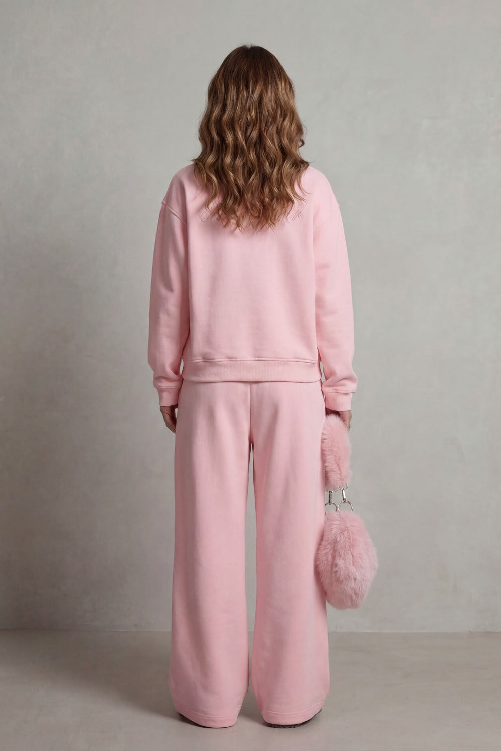 Fleece Half Zip Long Sleeve Two Piece Set