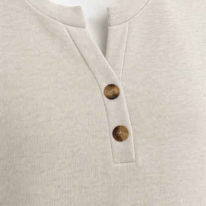 Fleece Henley Long Sleeve Matching Set