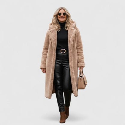 Fleece Long Sleeve Hooded Coat