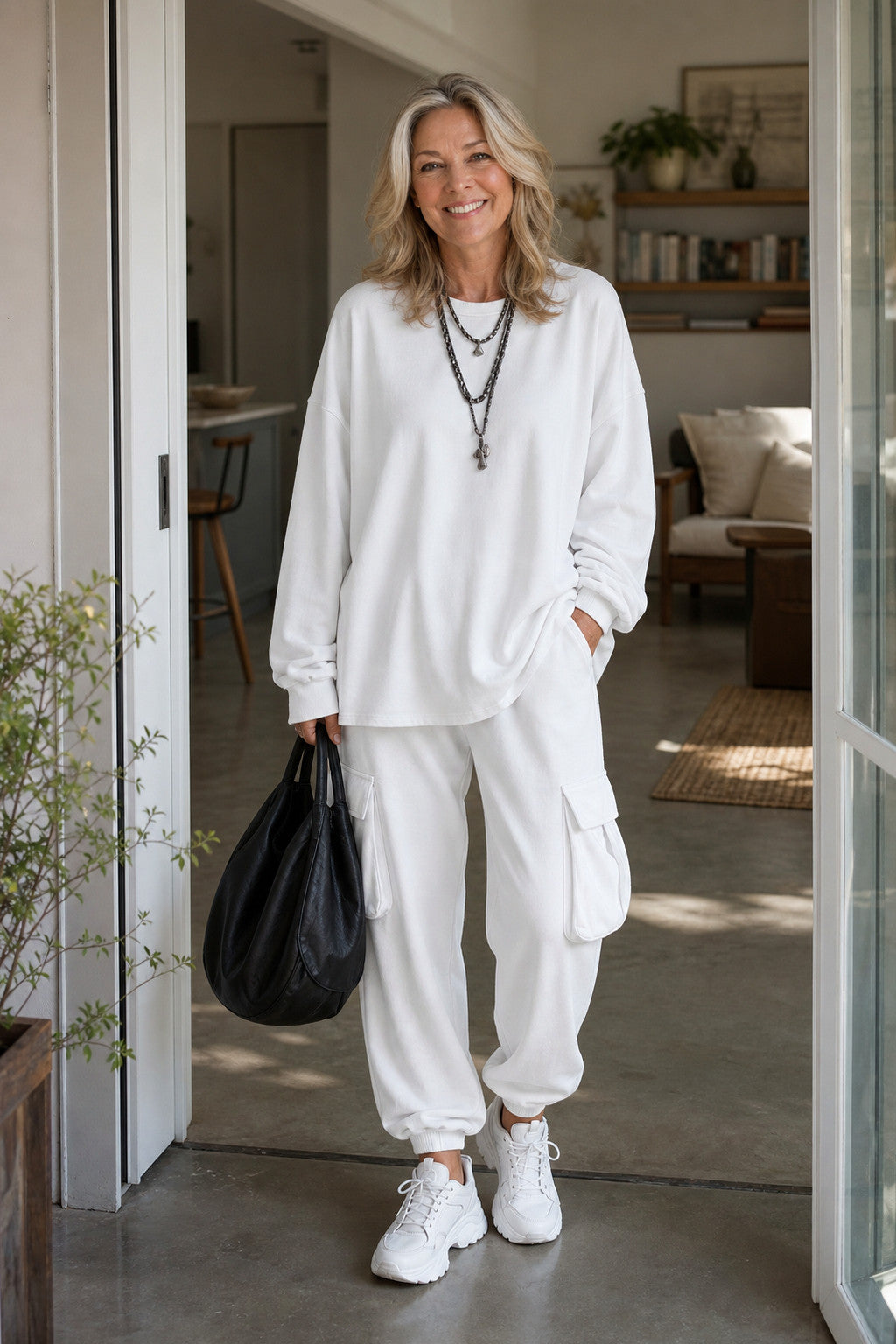 Fleece Oversized Long Sleeve Two Piece Set