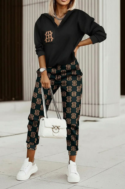 Geometric Long Sleeve Matching Set