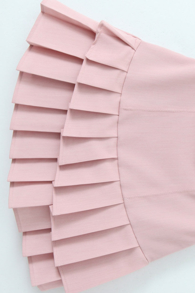 Halter Pleated Tiered Mini Dress
