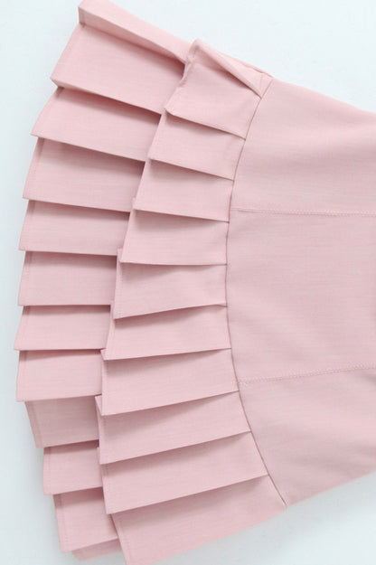 Halter Pleated Tiered Mini Dress