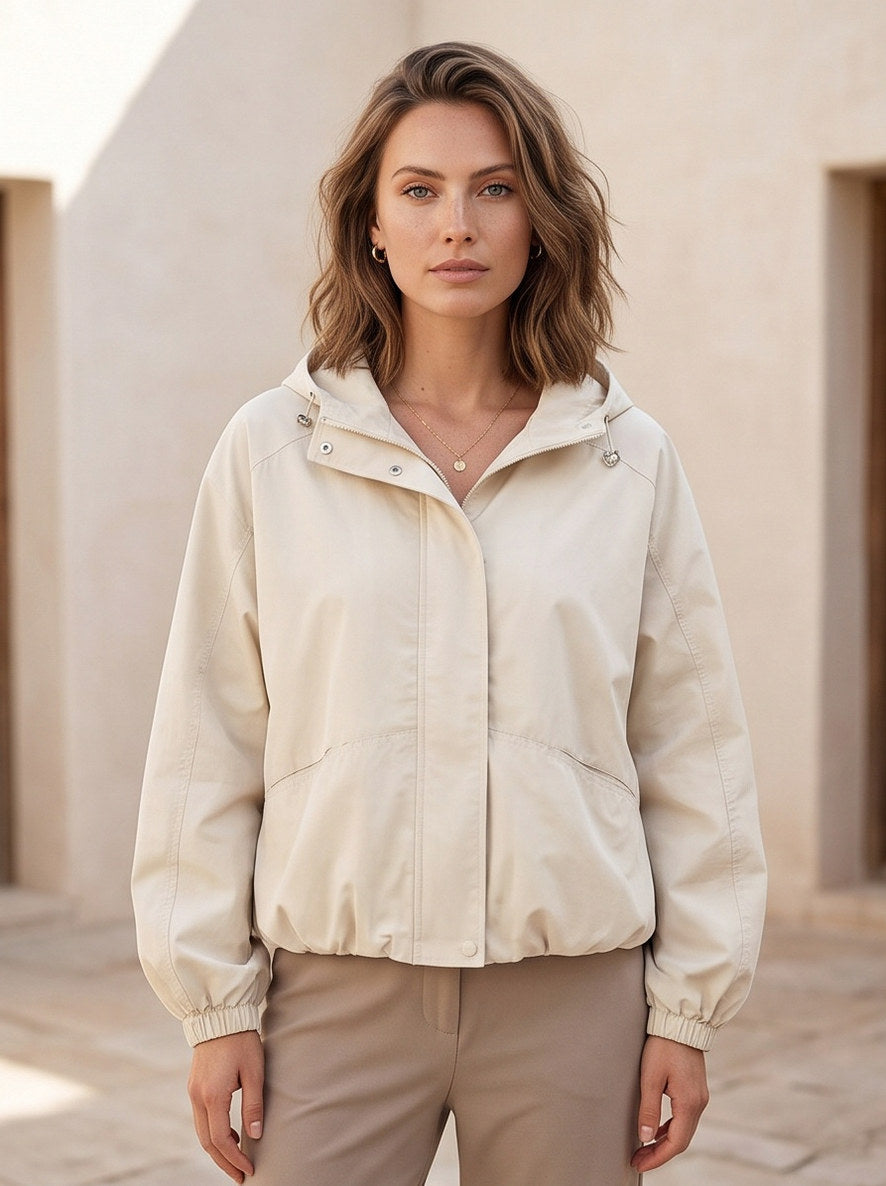 Hooded Button Front Jacket