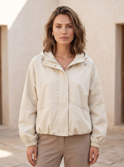 Hooded Button Front Jacket