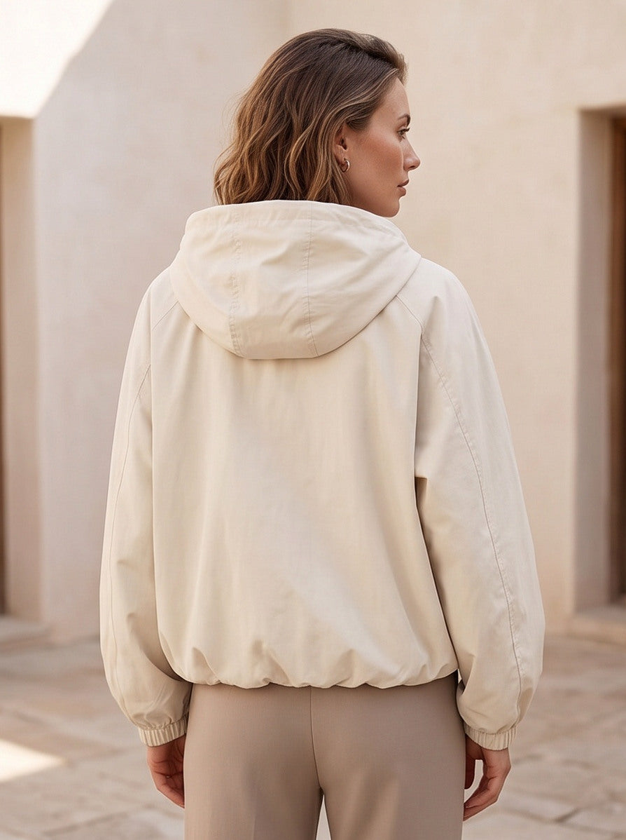Hooded Button Front Jacket