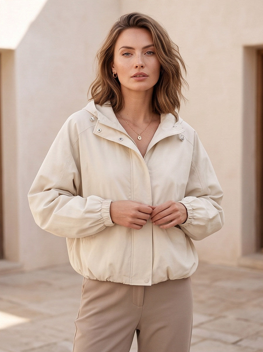 Hooded Button Front Jacket
