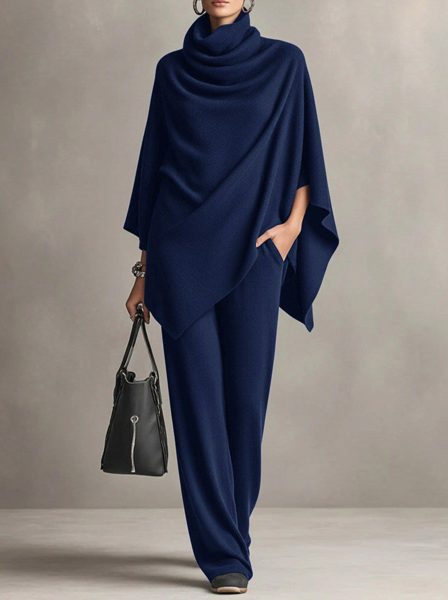 Knit Draped Cape Matching Set
