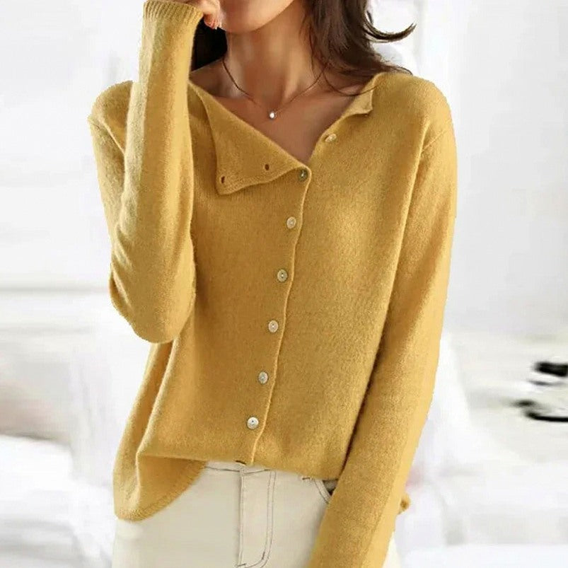Knit Long Sleeve Button Front Cardigan