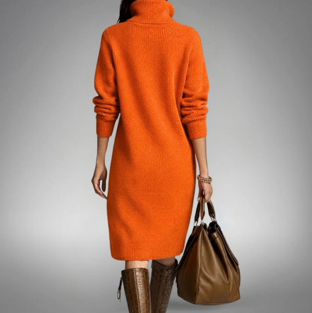 Knit Long Sleeve Midi Sweater Dress