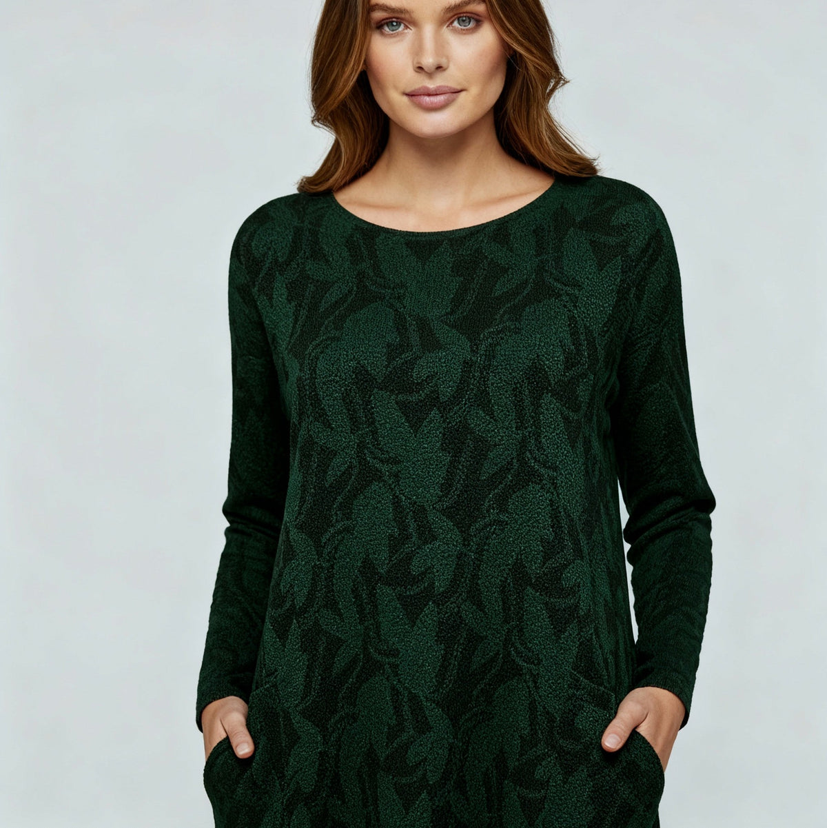 Knit Long Sleeve Midi Sweater Dress
