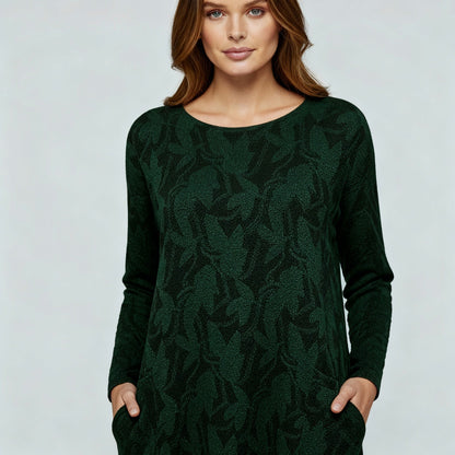 Knit Long Sleeve Midi Sweater Dress