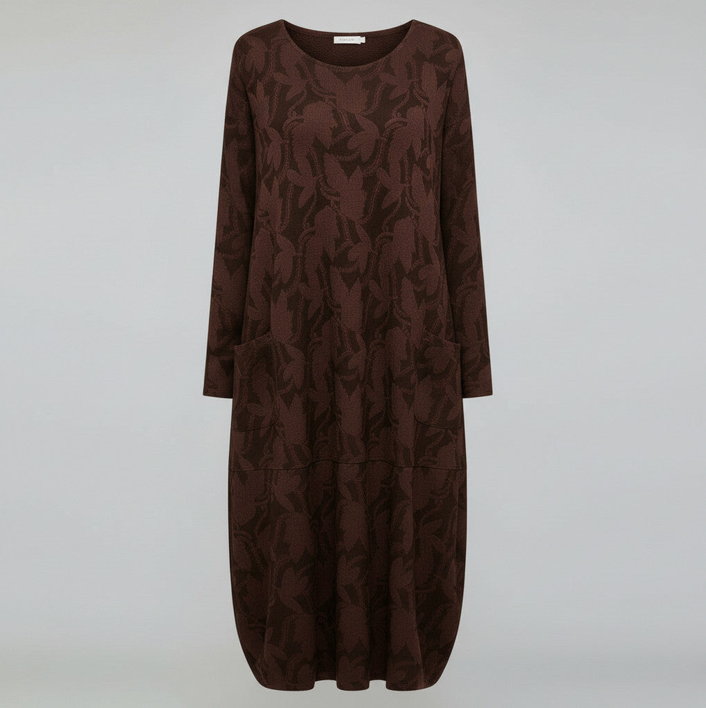 Knit Long Sleeve Midi Sweater Dress