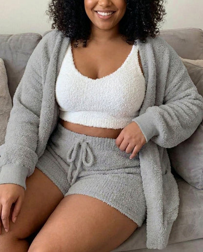 Knit Long Sleeve Three Piece Matching Set