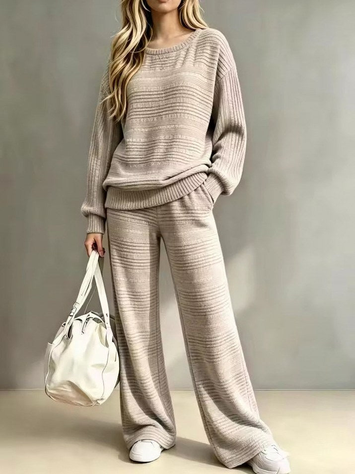 Knit Long Sleeve Two Piece Set