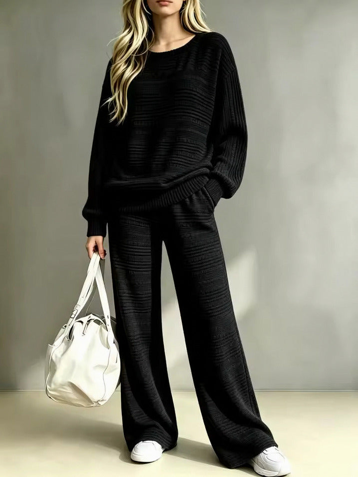 Knit Long Sleeve Two Piece Set